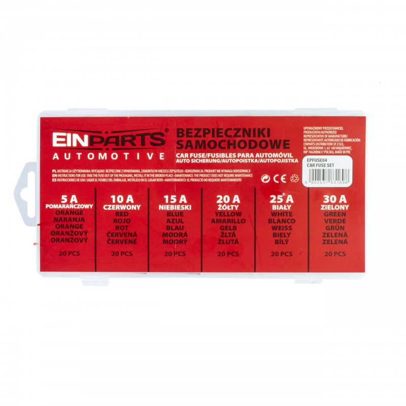 EPFUSE04 CAR FUSE SET MICRO 120 PCS