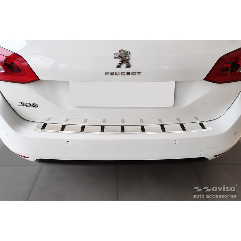 Stainless Steel Rear bumper protector  Peugeot 308 SW II 2013-2017 & Facelift 2017-2021 'STRONG EDITION'