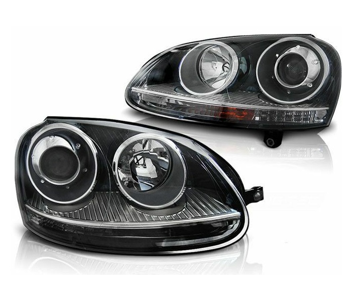 Headlights VW Golf V xenon-look black