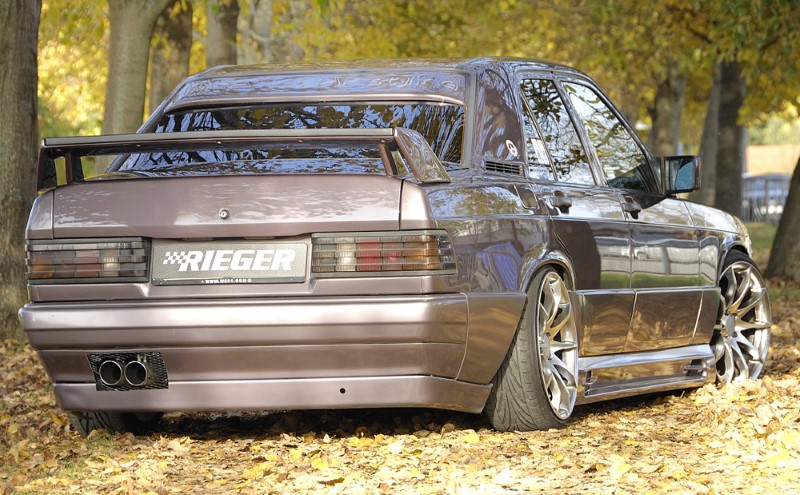 Sideskirts Mercedes W201 vanaf 89 with 2 schacht and 2 uitsnedes