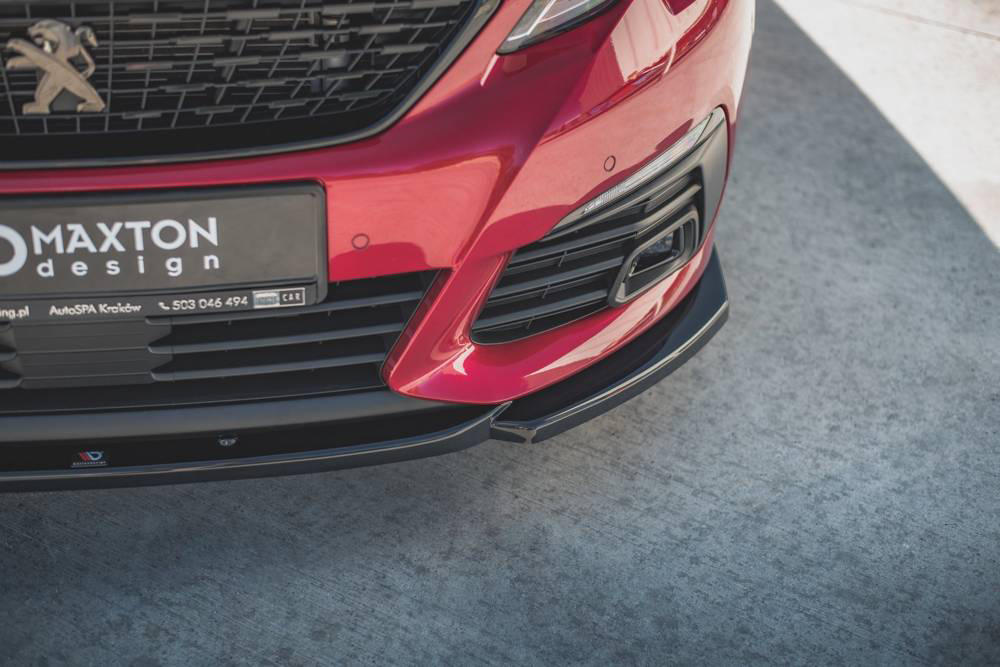 Voorspoiler Peugeot 308 GT MK2 Facelift 18-.. Glans Zwart v.2