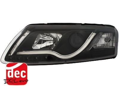 Headlights Audi A6 4F 04-07 Dlite Evo black HID