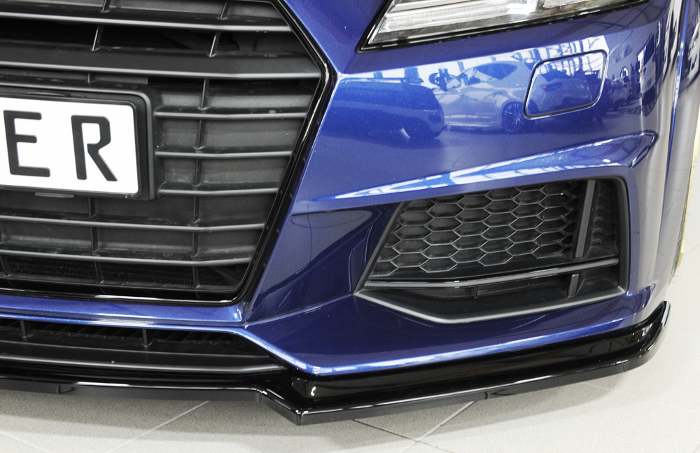 Voorspoiler Audi TT(S) 8J/8S 2014/2018 Zwart Glans Rieger