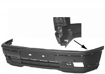 voorbumper, zwart, alleen 1.6GL, 09/1992-Opel Vectra A, 1988-199