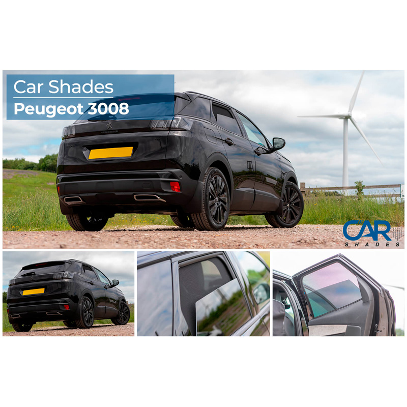 Set Car Shades (rear side doors)  Peugeot 3008 II 2016- (2-pieces)