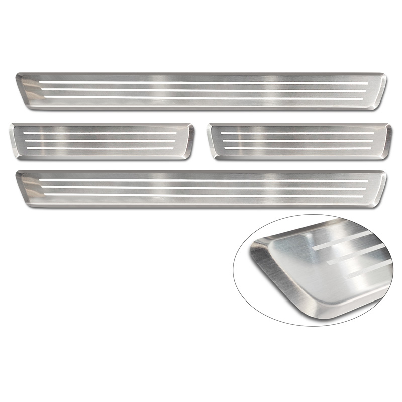 RVS Instaplijsten  Volvo V90 & V90 Cross Country 2016- - 'Engraved Lines' - 4-delig