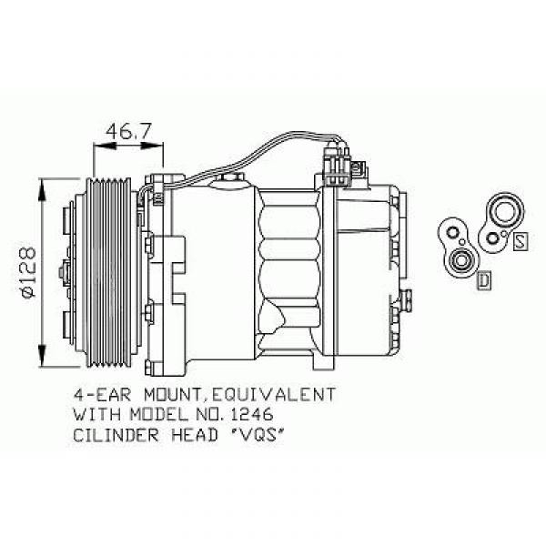 Compressor VW T4 96-04 DIESEL OOK CARAVELLE DIESEL
