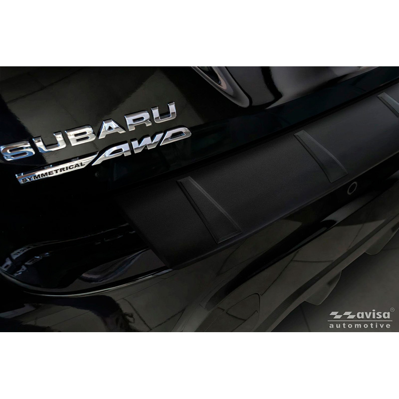 Avisa Matt Black Stainless Steel Rear bumper protector  Subaru Crosstrek III 2023- 'Ribs'