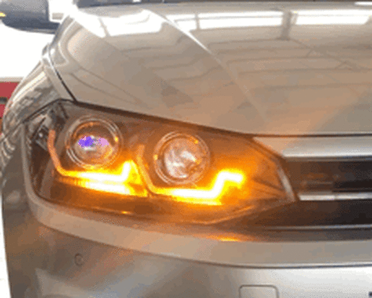 Headlights VW Polo Polo VI (2G) black