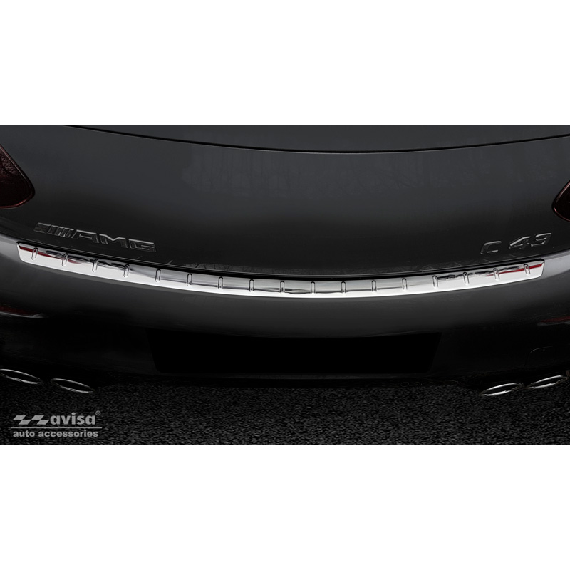 Stainless Steel Rear bumper protector  Mercedes C-Class C205 Coupe AMG 2015-2021 'Ribs'