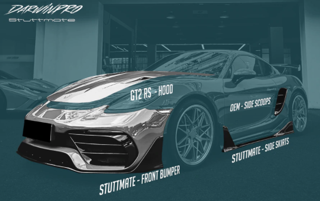 Porsche 718 Cayman/Boxster BKSS Style Deels Carbon Fiber Body Kit 2017-2020