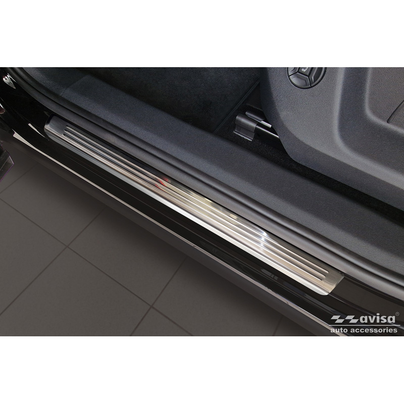 Inox door sill protectors  Volkswagen Tiguan III (CT1) 2024- - 'Lines' - 4-pieces