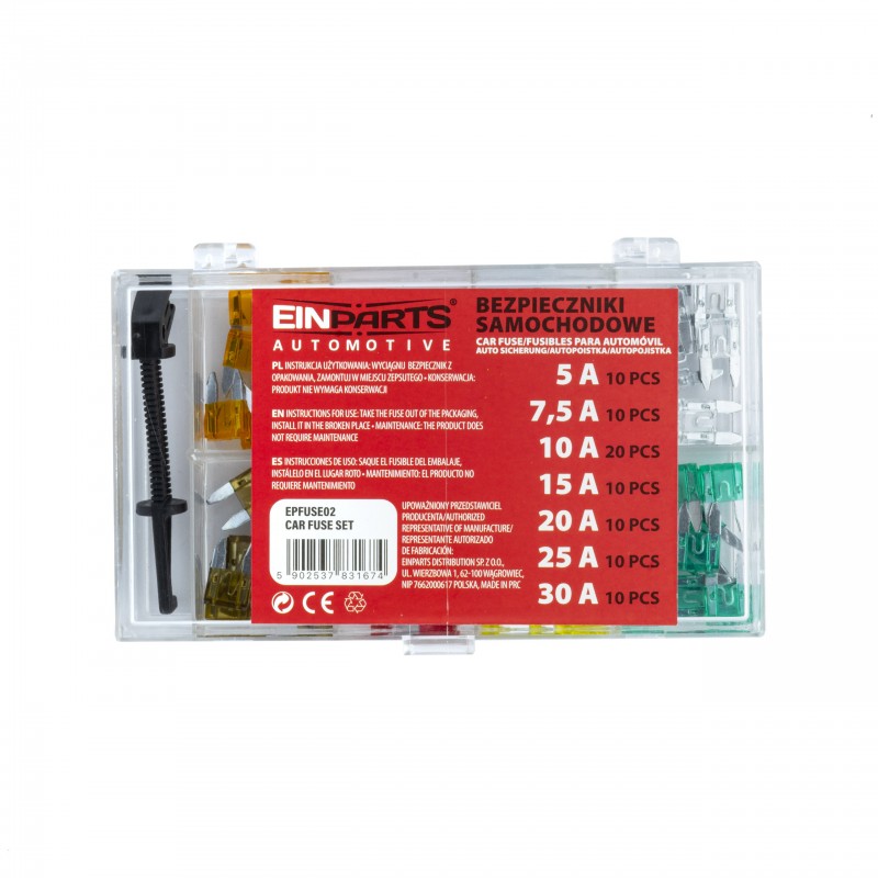 EPFUSE02 CAR FUSE SET MINI 80 PCS WITH GRABBLE