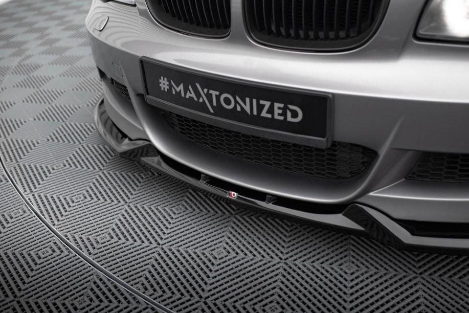 Voorspoiler BMW 1 E82 Glanzend Zwart Maxton V.1