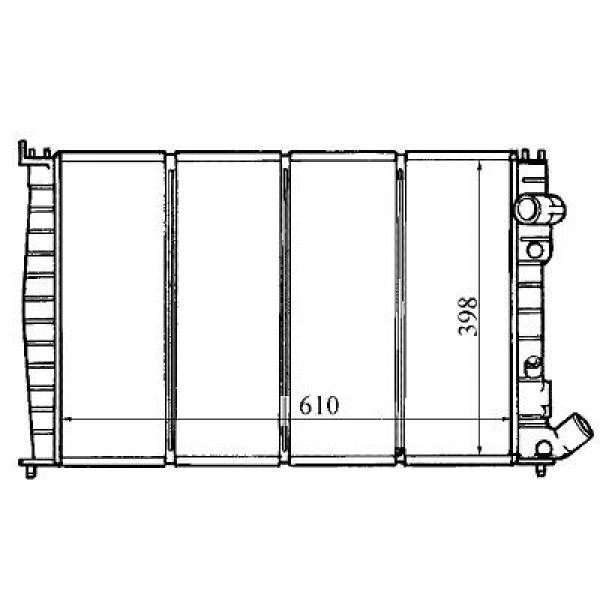 Radiator CITROEN XANTIA 93->> 610x398 1.9 TD +AC