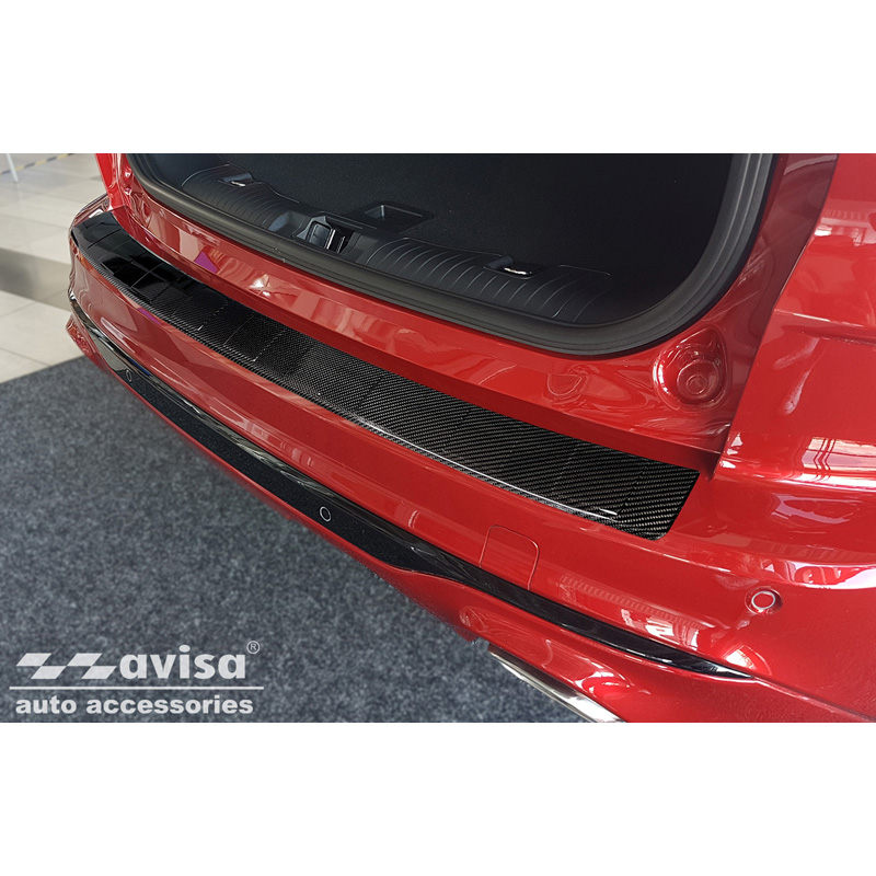Echt 3D Carbon Achterbumperprotector  Ford Kuga III ST-Line/Vignale/Hybrid 2019-2024 & FL 2024- 'Ribs'