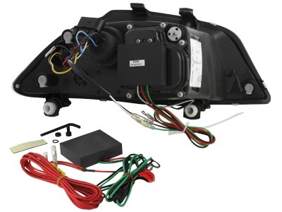 Koplampen Seat Ibiza 6L/Cordoba 03-08 Devil Eyes real DRL LED Chroo