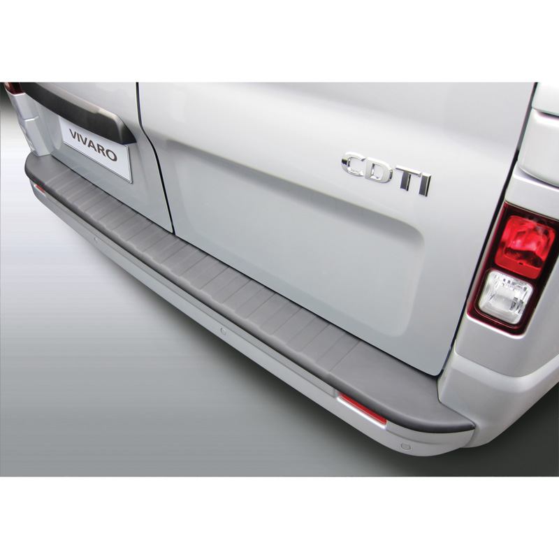 ABS Rear bumper protector  Opel Vivaro 2014-2019 / Renault Trafic 2014- / Nissan NV300 2016- / Nissan Primastar 2022- / Fiat Talento 2016- Black 'Ribbed'
