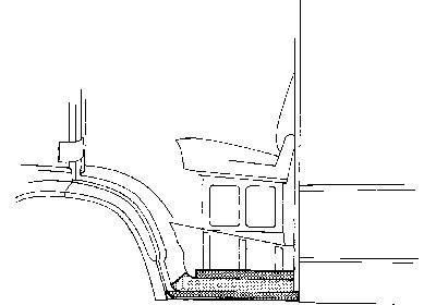 instap plaat, rechts Mercedes W601/W602, 207D, 1977 -