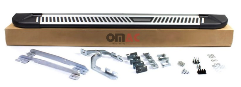 Treeplanken voor Mercedes M-Klasse W163 98-05 aluminium zwart grijs