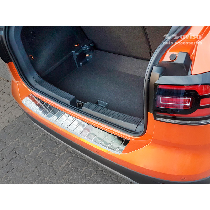 Stainless Steel Rear bumper protector  Volkswagen T-Cross 2019-2024 & FL 2024- 'Ribs'