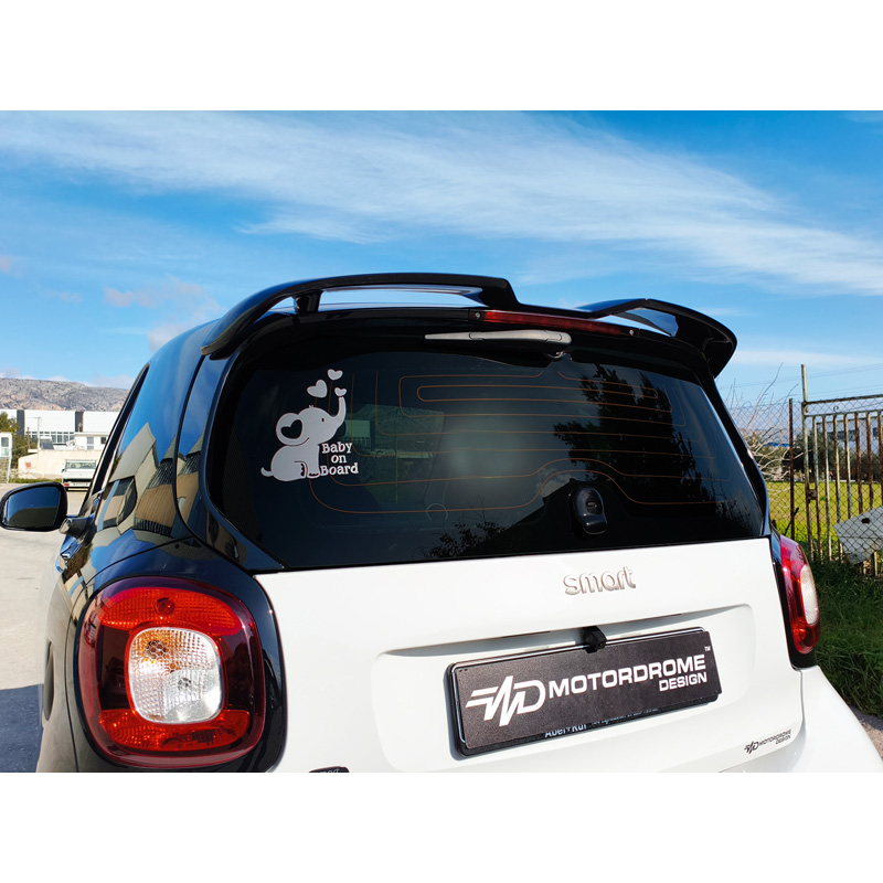 Motordrome Roof spoiler  Smart Fortwo (453) 2014-2024 (PU)