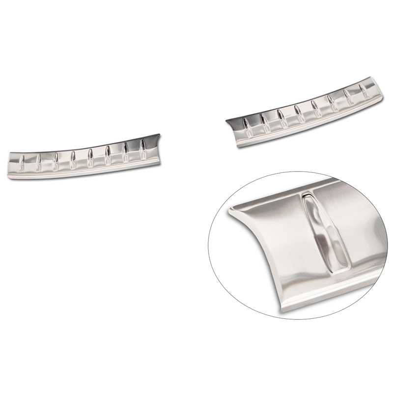 Stainless Steel Rear bumper protector  Citroën C4 X 2023- 'Ribs' (2-Pieces)