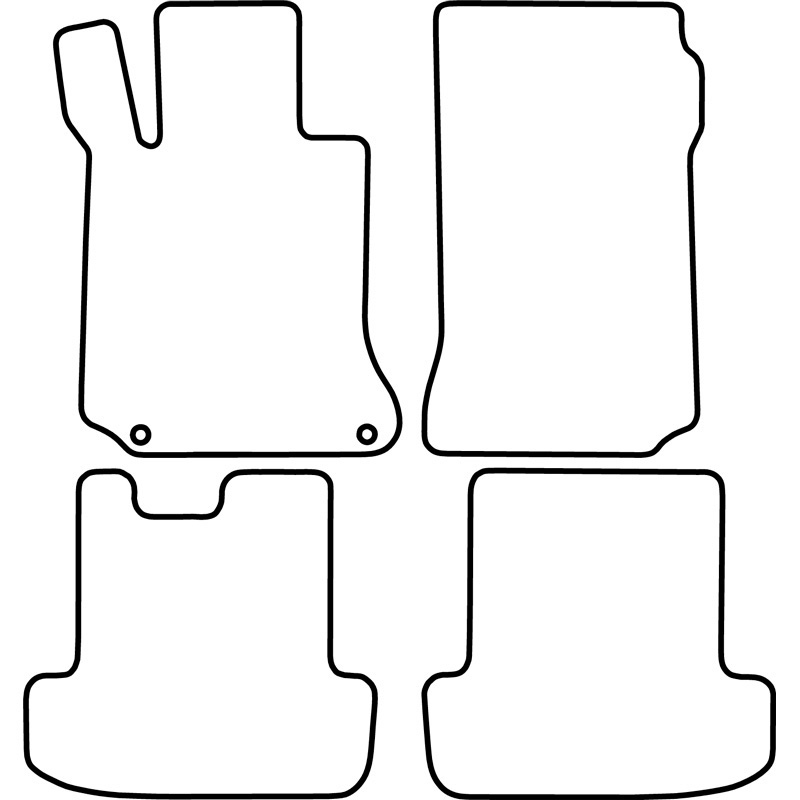 Set velour car mats  Mercedes E-Class W207 Coupe 2009-