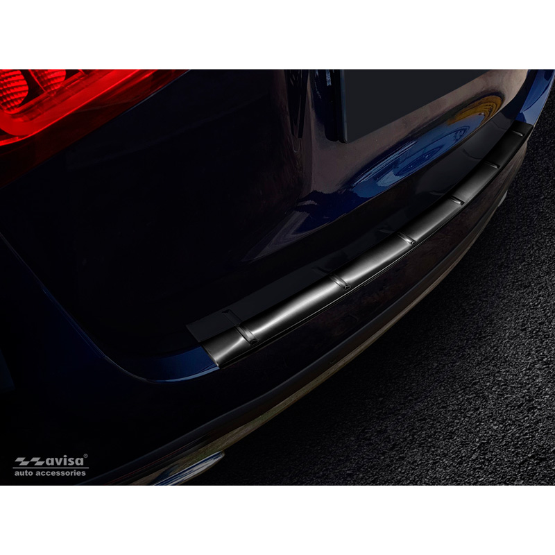 Black Stainless Steel Rear bumper protector  Mercedes GLE II W167 2019-2023 incl. 53 AMG 'Ribs'