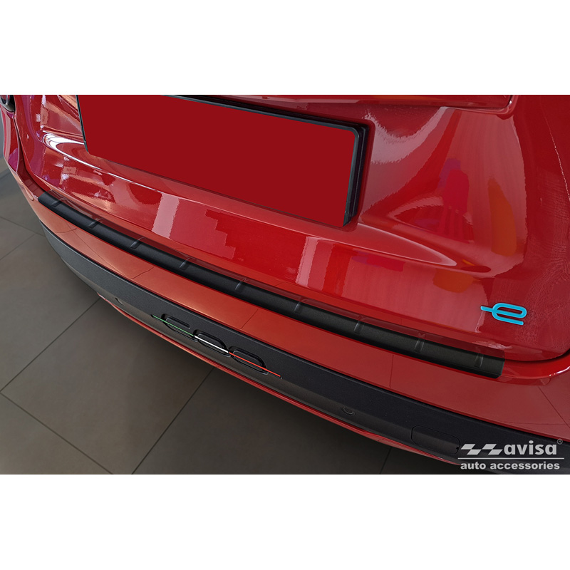 Matt Black Stainless Steel Rear bumper protector  Fiat 600 Mild Hybrid / 600e 2023- 'Ribs'
