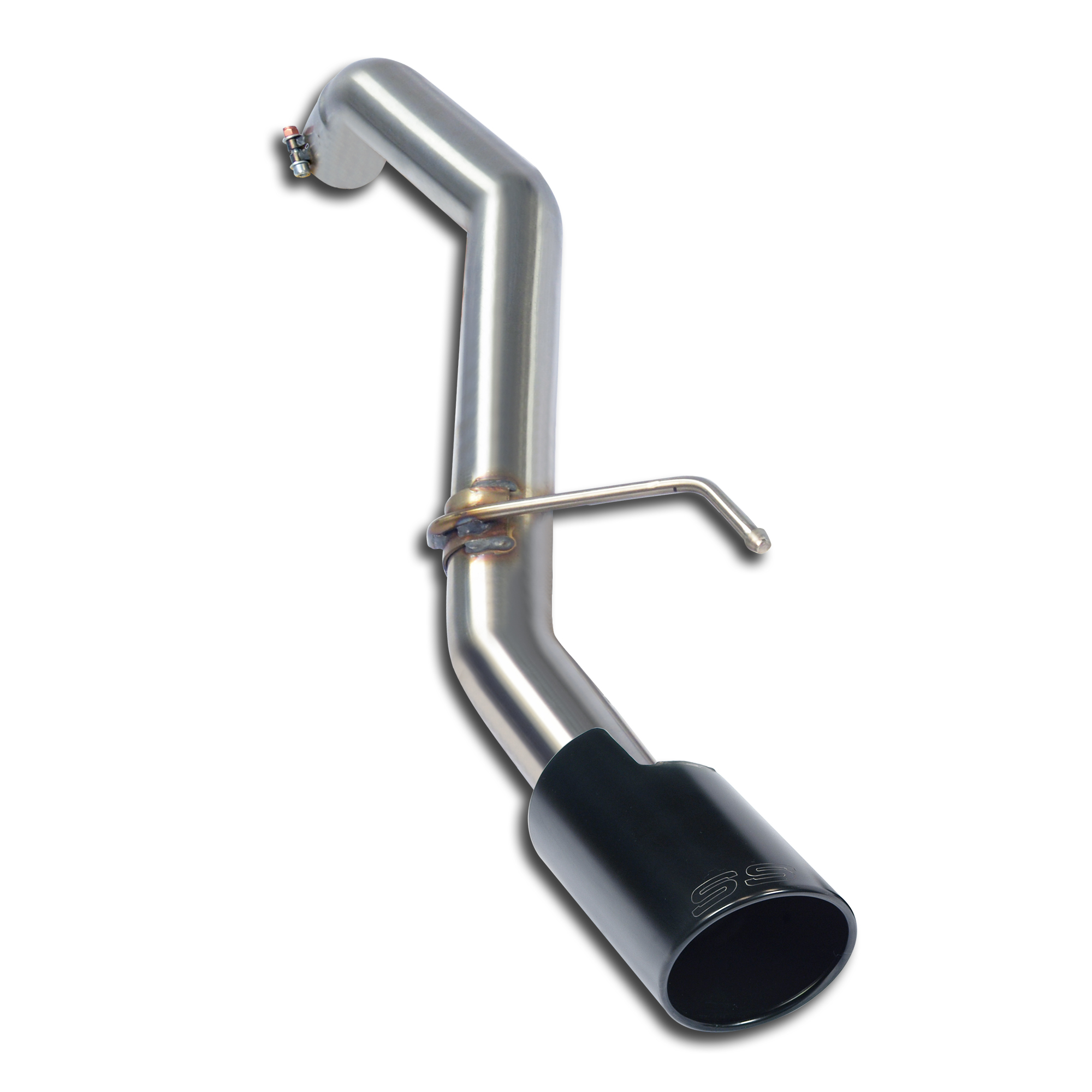 Rear pipe O100 BLACK for 500 ABARTH 1.4T (135 Hp) "Monotubo"