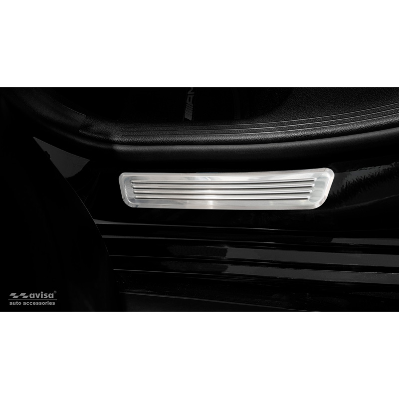 RVS Instaplijsten  Mercedes C-Klasse W205 2014-2019 & FL 2019-2021 & W206 2021- 2-delig (achterdeuren)