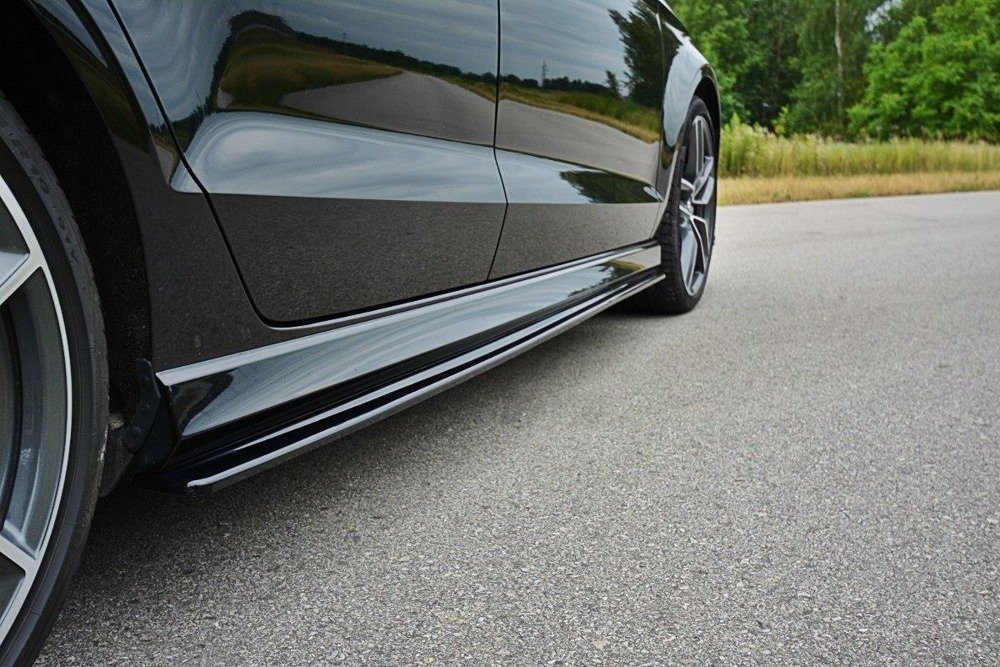 Zijskirts Audi A3 8V S-line Sedan Zwart Glans
