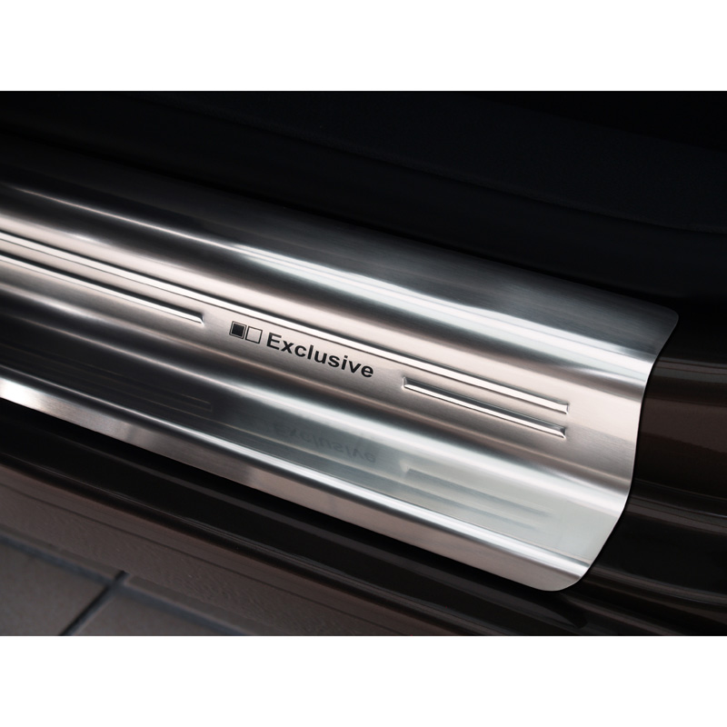 Inox door sill protectors  Volkswagen Touran 2006-2015 - 'Exclusive' - 4-pieces