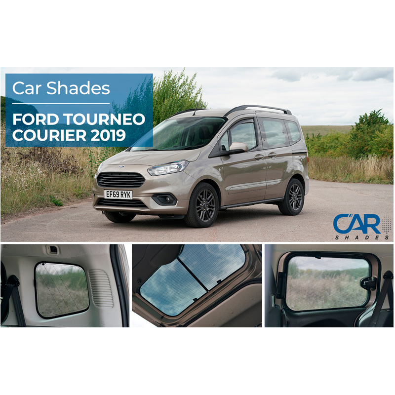 Set Car Shades  Ford Tourneo Courier 2014-2023 (with hinged opening windows) (6-pieces)
