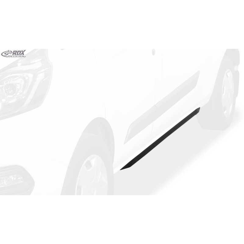 Side skirts 'Slim'  Ford Transit MK7 2014-2018 & 2018- (ABS glossy black)