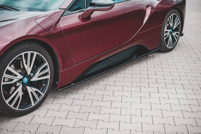 Zijskirts Diffusers BMW I8 Glanzend Zwart