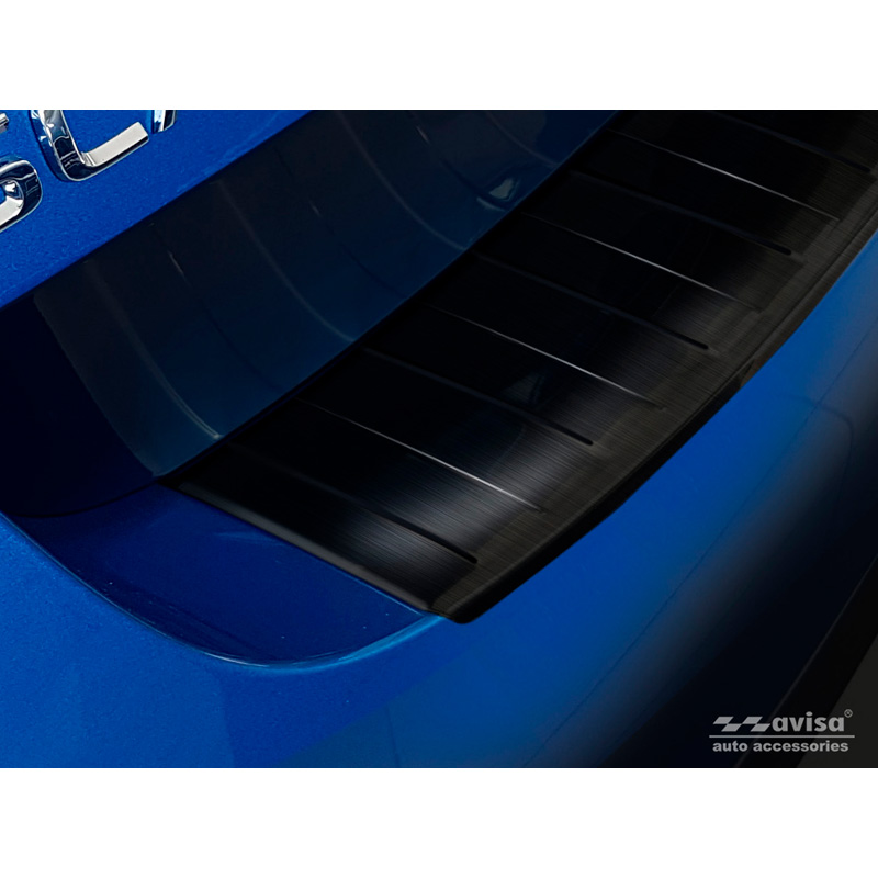 Zwart RVS Achterbumperprotector  Skoda Scala 2019-2024 & Facelift 2024- 'Ribs'