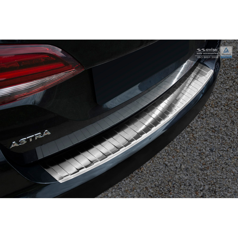 Stainless Steel Rear bumper protector  Opel Astra K Sportstourer 2015-2022 'Ribs'