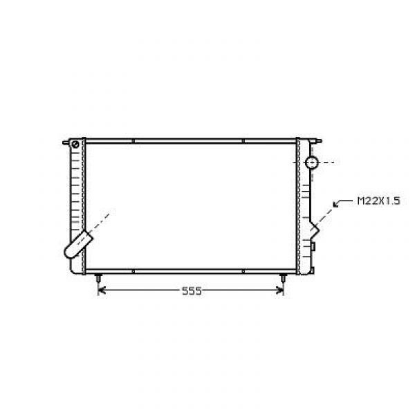 Radiator ESPACE 91-96 620x398x46 2.2/2.8 +/-AC