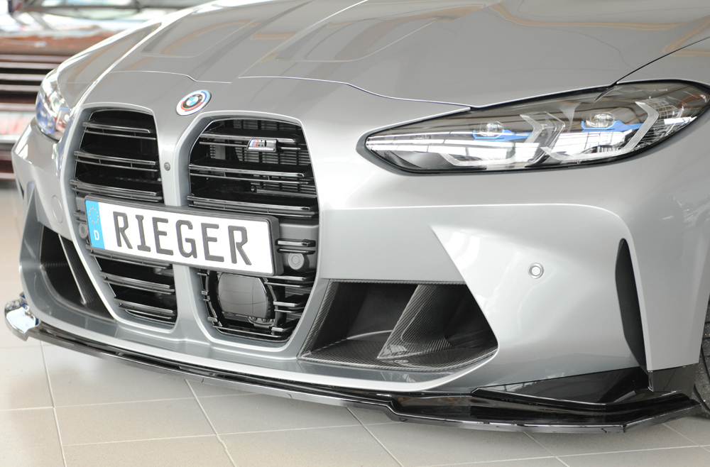 Voorspoiler BMW 3-series G80 M3 03.21-  glans zwart
