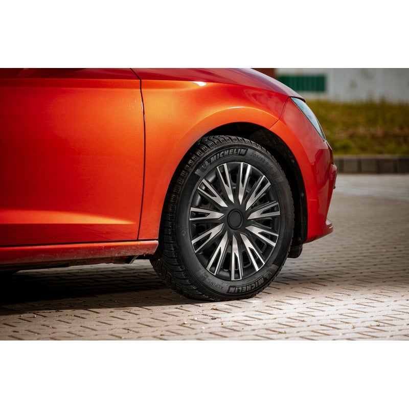 Set of 4 wheel covers Copra 15-inch alu/black