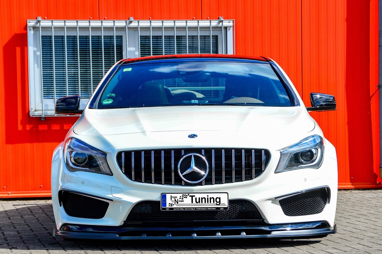 Voorspoilerlip met vleugel ABS Mercedes CLA AMG-Line C117
