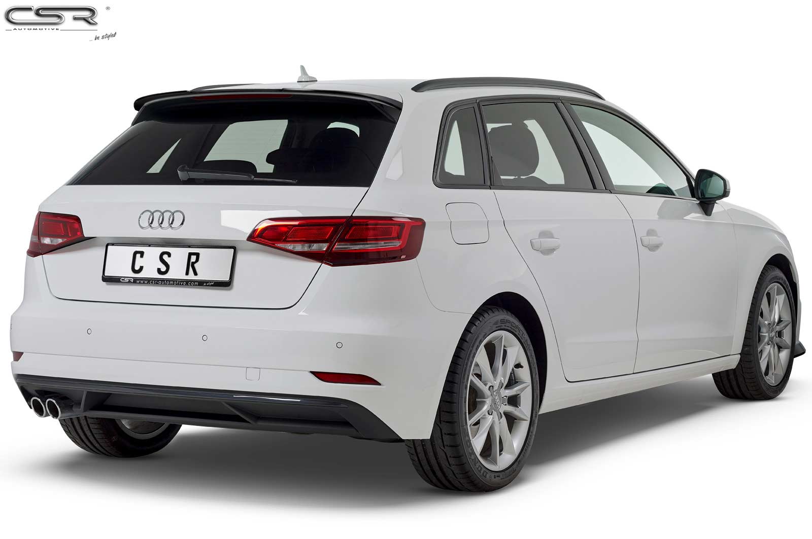 CSR achterspoiler Audi A3 Sportback Glans zwart