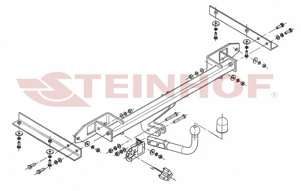 Trekhaak Opel Astra IV (J) 5D excl. Flex-Fix excl. 1,6 Turbo 12/