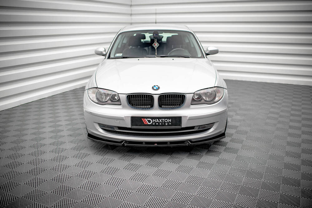 Voorspoiler V.3 BMW 1 Serie E87 FL Maxton Glans Zwart