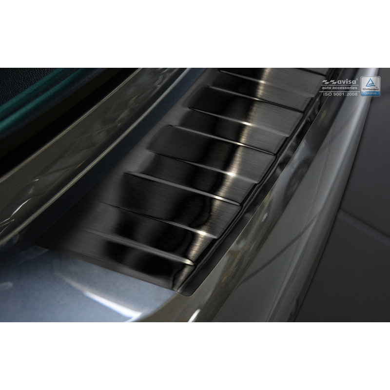 Zwart RVS Achterbumperprotector  Opel Insignia B Sportstourer 2017- & FL 2020- 'Ribs'