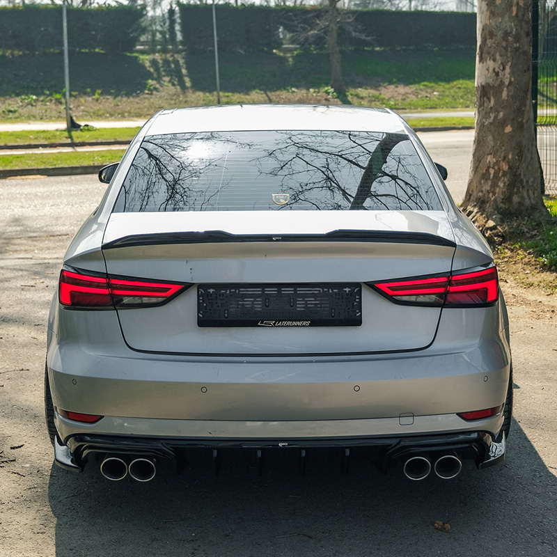 Oneway Complete body kit  Audi A3 (8V) Sedan Facelift 2016-2020 (double exhaust L/R) - Gloss black