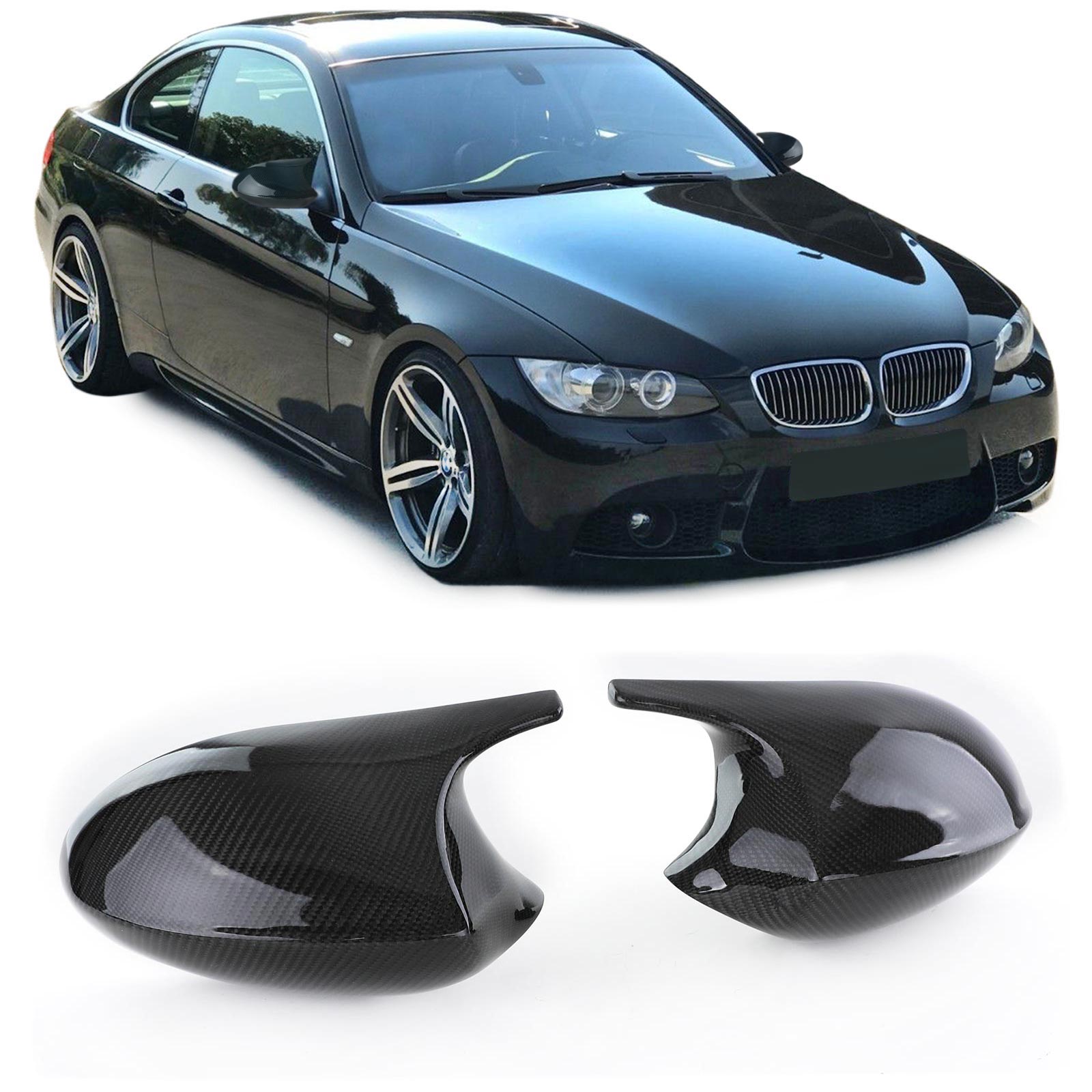 Spiegelkappen BMW 3 Serie E92 Coupe E93 Cabrio 06-10 Carbon
