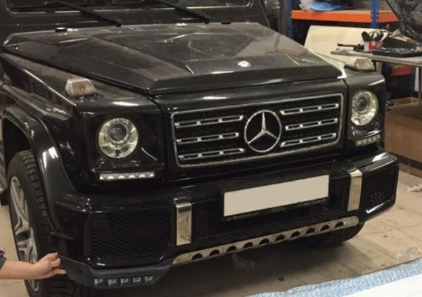 Grill Mercedes W463 G-Klasse 90-14 Exclusive Design Piano Zwart/Chroom